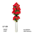 Artificial Green Floral Arrangement with Decorative Designer Pot – Modern Home Décor – LF-59