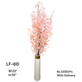 Artificial Green Floral Arrangement with Decorative Designer Pot – Modern Home Décor – LF-60