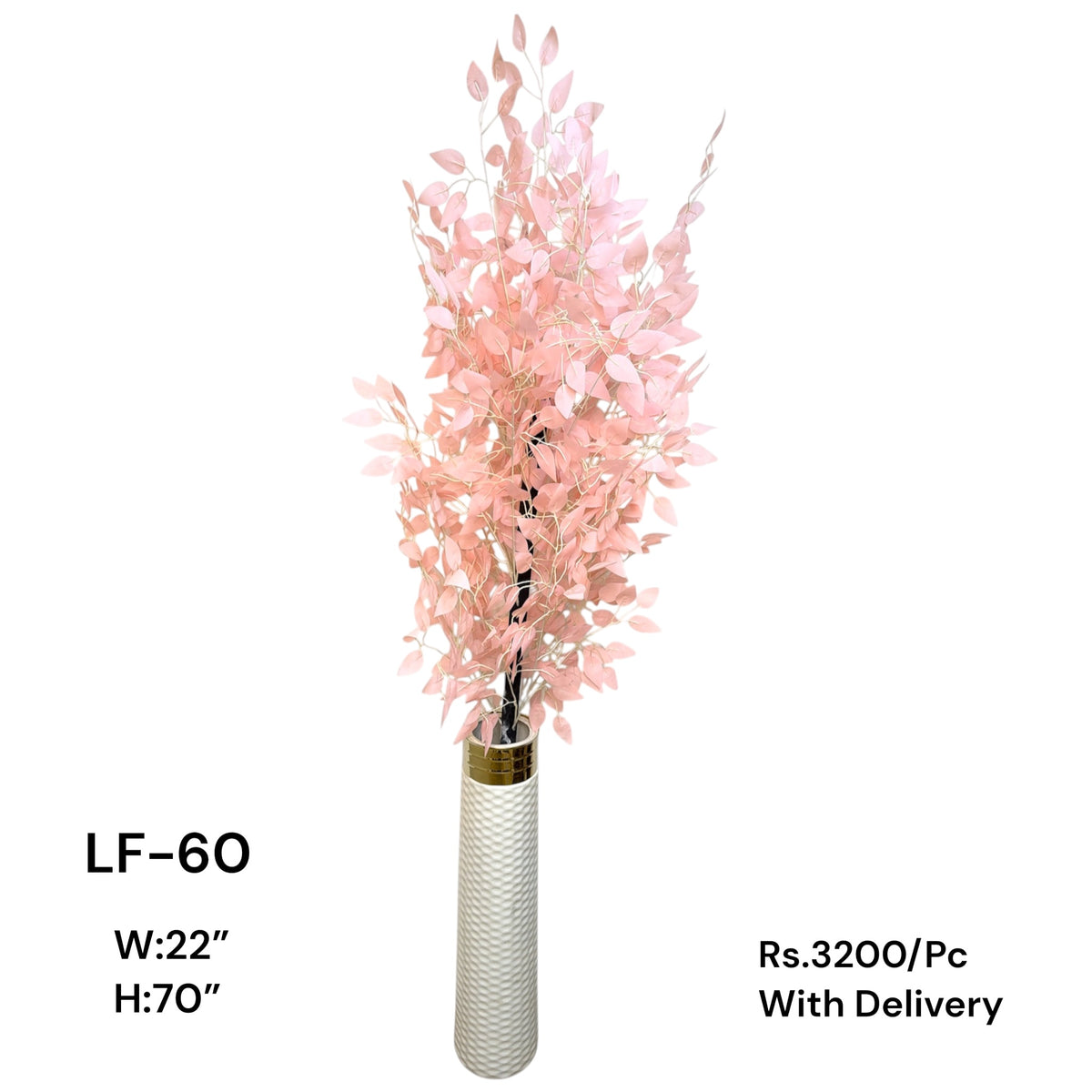 Artificial Green Floral Arrangement with Decorative Designer Pot – Modern Home Décor – LF-60