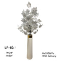 Artificial Green Floral Arrangement with Decorative Designer Pot – Modern Home Décor – LF-63