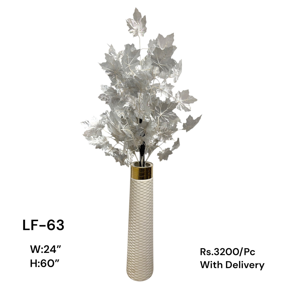 Artificial Green Floral Arrangement with Decorative Designer Pot – Modern Home Décor – LF-63