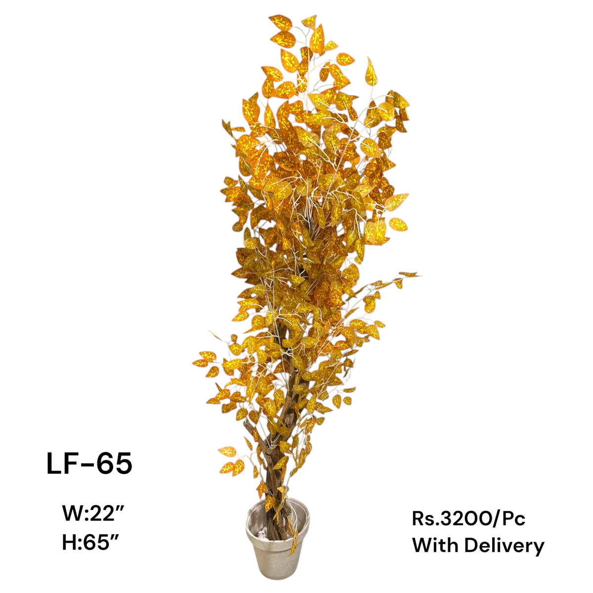 Artificial Green Floral Arrangement with Decorative Designer Pot – Modern Home Décor – LF-65