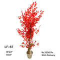 Artificial Green Floral Arrangement with Decorative Designer Pot – Modern Home Décor – LF-67