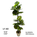 Artificial Green Floral Arrangement with Decorative Designer Pot – Modern Home Décor – LF-80