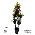 Artificial Green Floral Arrangement with Decorative Designer Pot – Modern Home Décor – LF-87