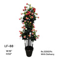 Artificial Green Floral Arrangement with Decorative Designer Pot – Modern Home Décor – LF-88