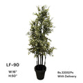 Artificial Green Floral Arrangement with Decorative Designer Pot – Modern Home Décor – LF-90