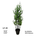 Artificial Green Floral Arrangement with Decorative Designer Pot – Modern Home Décor – LF-91