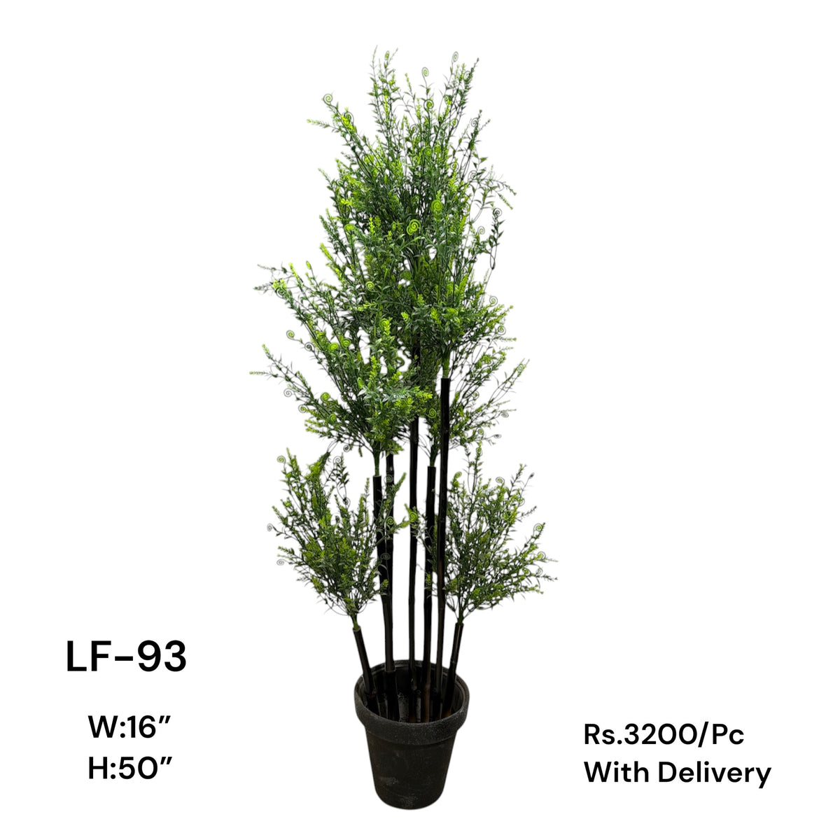 Artificial Green Floral Arrangement with Decorative Designer Pot – Modern Home Décor – LF-93