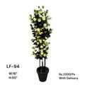 Artificial Green Floral Arrangement with Decorative Designer Pot – Modern Home Décor – LF-94