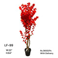 Artificial Green Floral Arrangement with Decorative Designer Pot – Modern Home Décor – LF-99